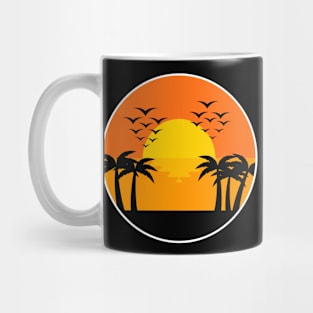 sunset on the beach Mug